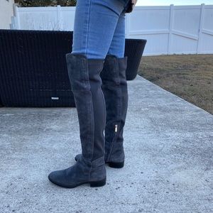 Sam Edelman Over The Knee Grey Suede Boots